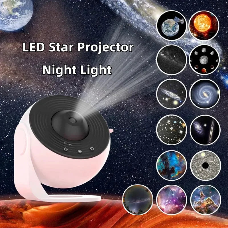 Projecteur Galaxie 13-en-1 – Planétarium LED 360° avec Aurores Boréales | Veilleuse Ciel Étoilé pour Chambre, Enfants & Adultes
