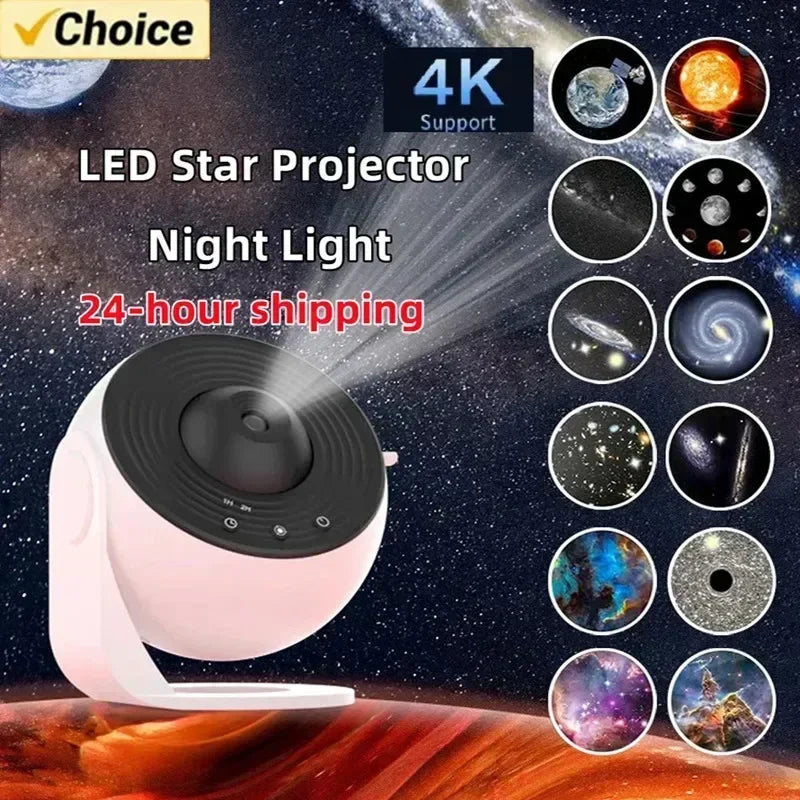 Projecteur Galaxie 13-en-1 – Planétarium LED 360° avec Aurores Boréales | Veilleuse Ciel Étoilé pour Chambre, Enfants & Adultes
