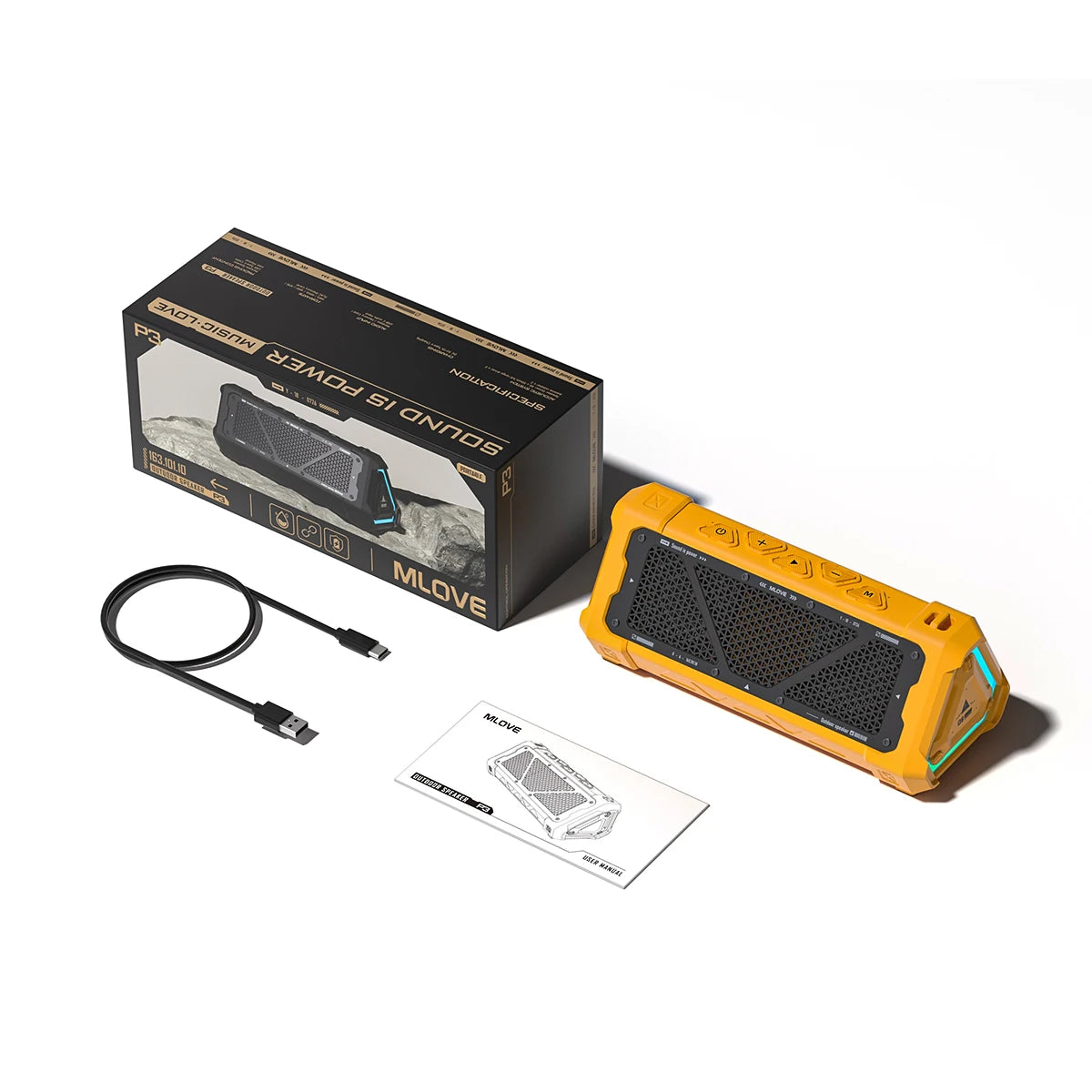 MLOVE P3 – Le haut-parleur outdoor puissant et lumineux