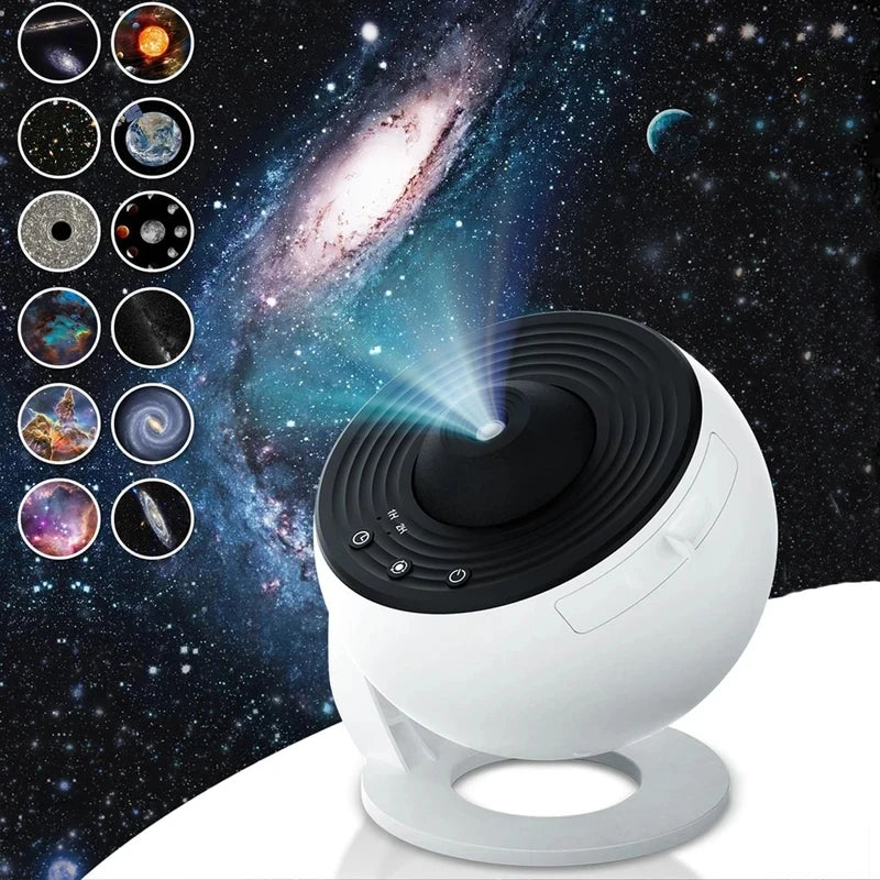 Projecteur Galaxie 13-en-1 – Planétarium LED 360° avec Aurores Boréales | Veilleuse Ciel Étoilé pour Chambre, Enfants & Adultes