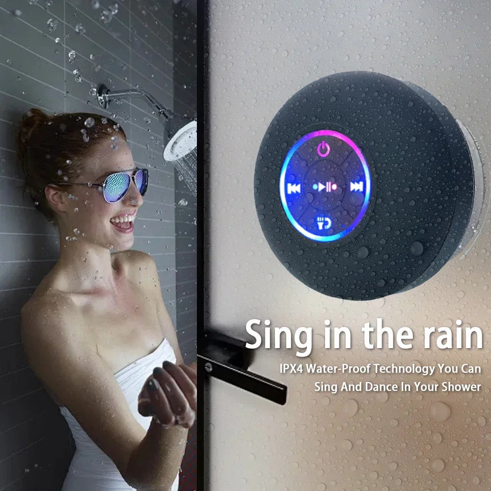 Mini Enceinte Bluetooth LED – La musique partout, même sous la douche