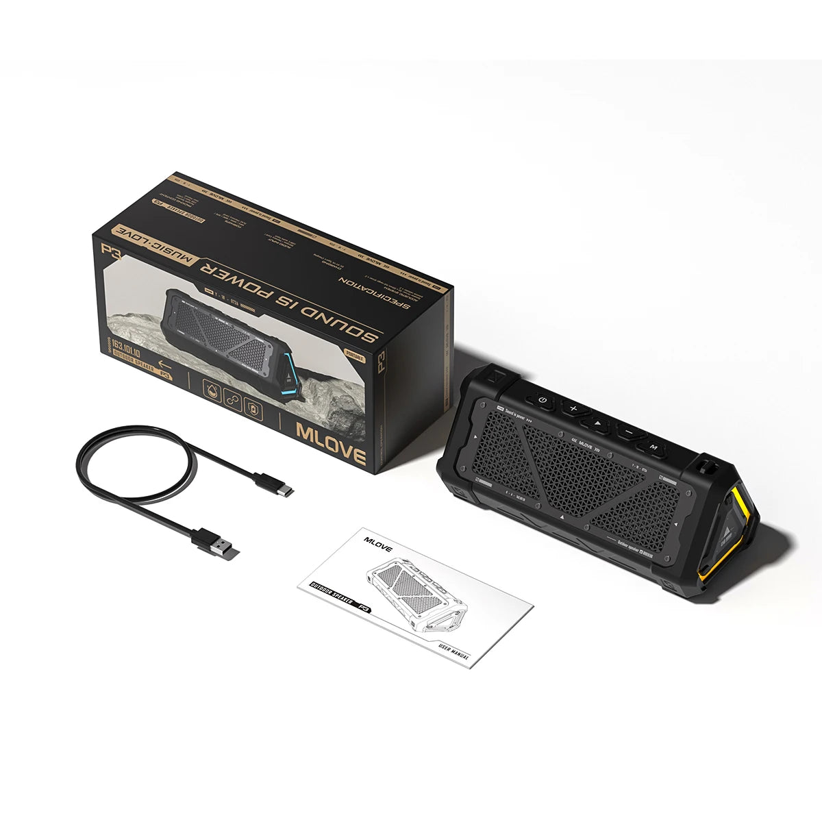 MLOVE P3 – Le haut-parleur outdoor puissant et lumineux