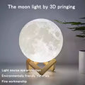 3D LED Moon Lamp Nightlight Fairy Table Bedroom Bedside Cute Kids Night Light for Room Birthday Party Decoration Christmas Gifts